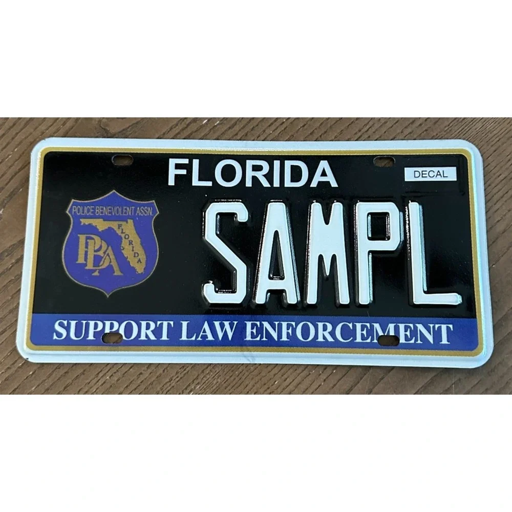 Florida License Plate Support‎ Law Enforcement Sample DMV Plate